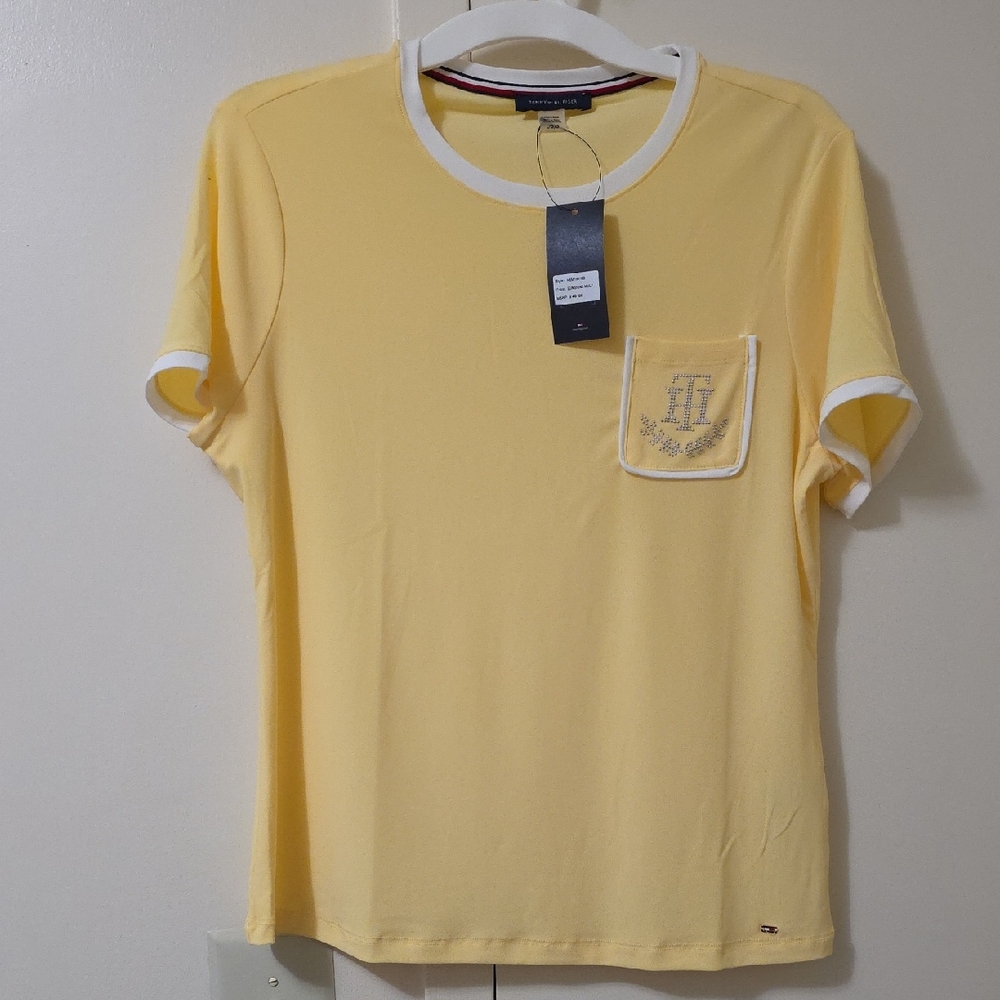 Tommy Hilfiger Women Yellow Top with Pocket